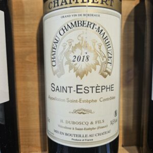 Saint Estephe Chambert Marbuzet 2018