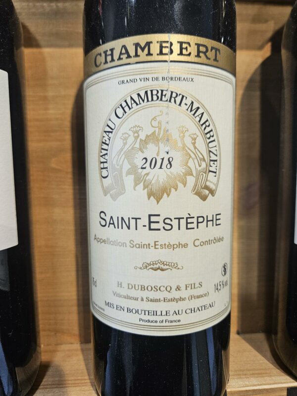 Saint Estephe Chambert Marbuzet 2018